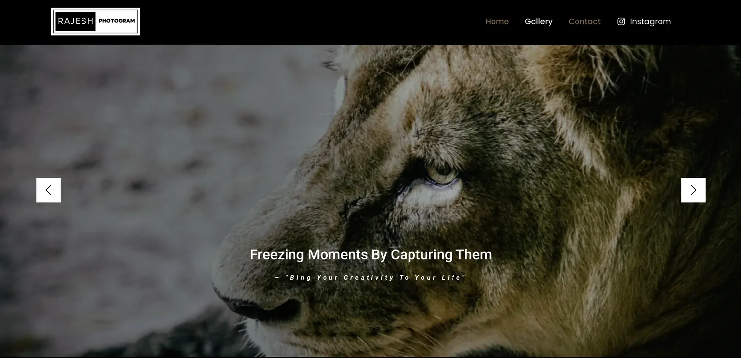 The Rajesh Photogram website